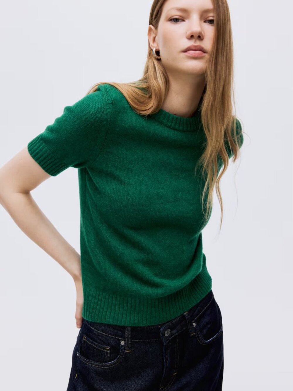 H&M Short Sleeved Sweater • Green • Women’s Small